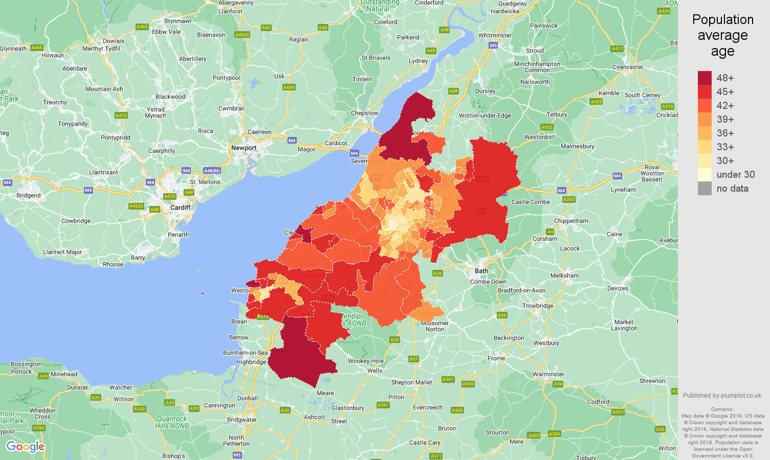 Bristol population stats in maps and graphs.