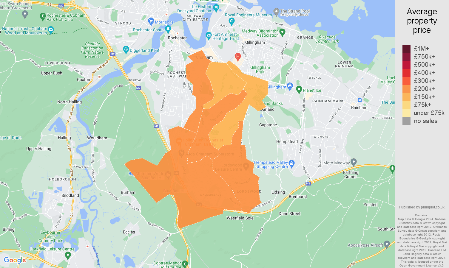 Chatham house prices map