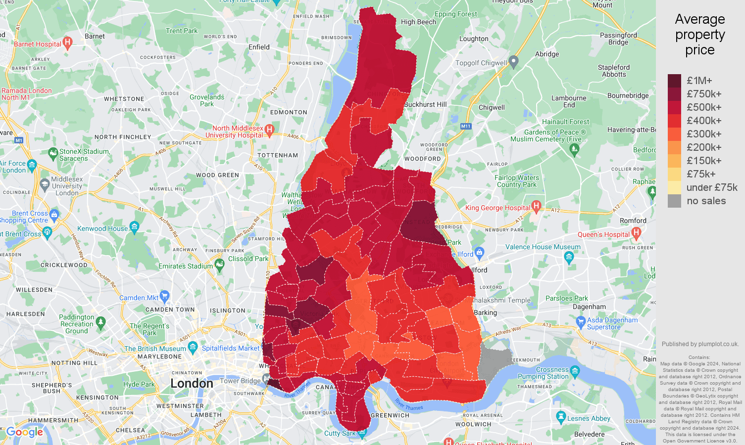 East-london House Prices In Maps And Graphs.