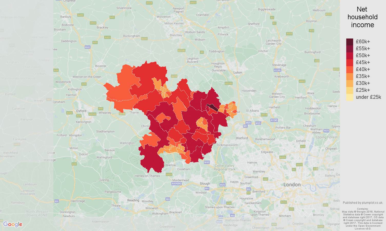 HemelHempstead Average salary and unemployment rates in graphs and