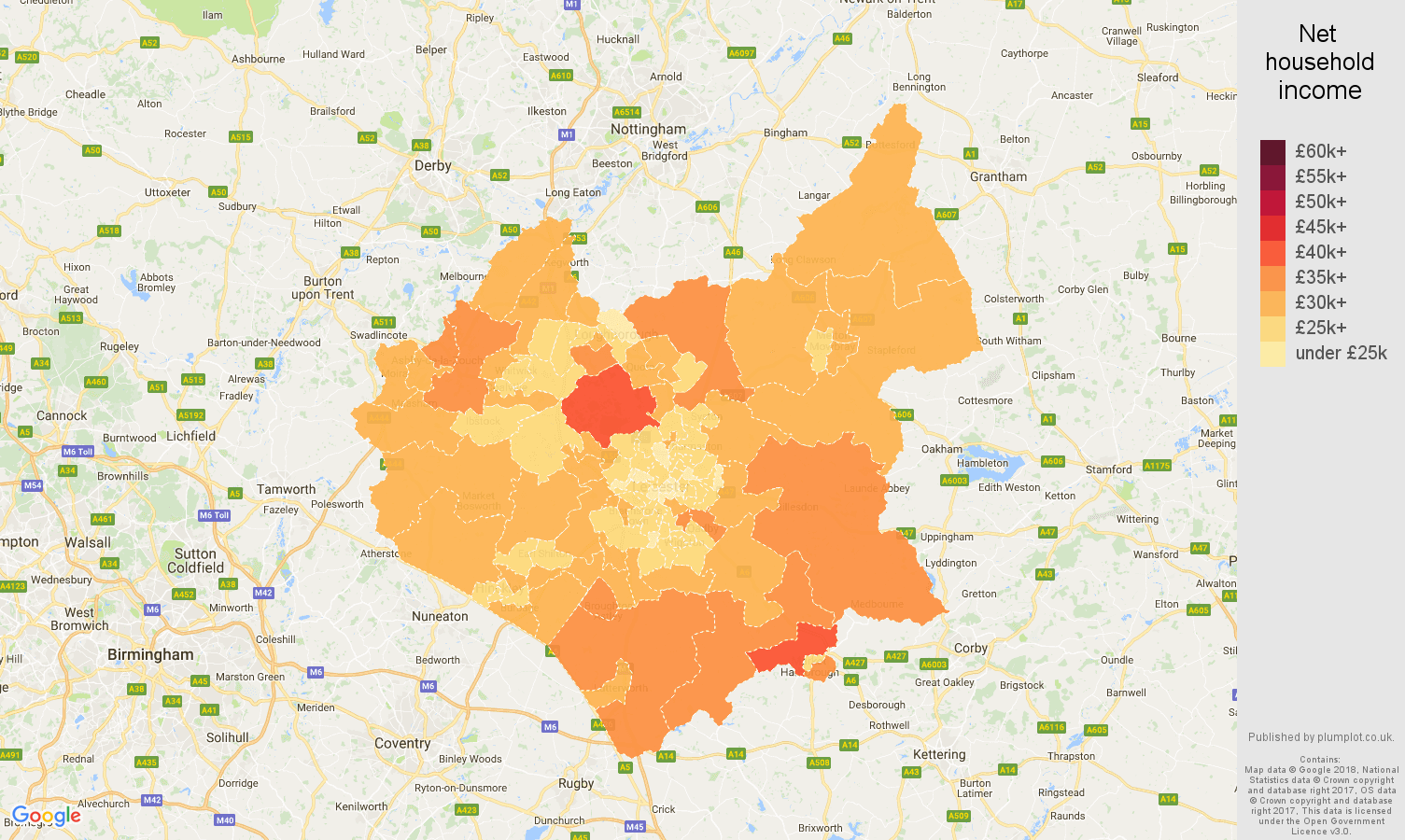 Leicestershire Average Salary And Unemployment Rates In Graphs And Numbers.