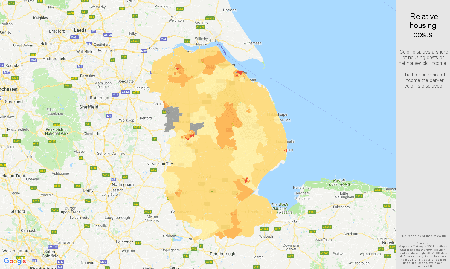 Lincolnshire Average salary and unemployment rates in graphs and numbers.