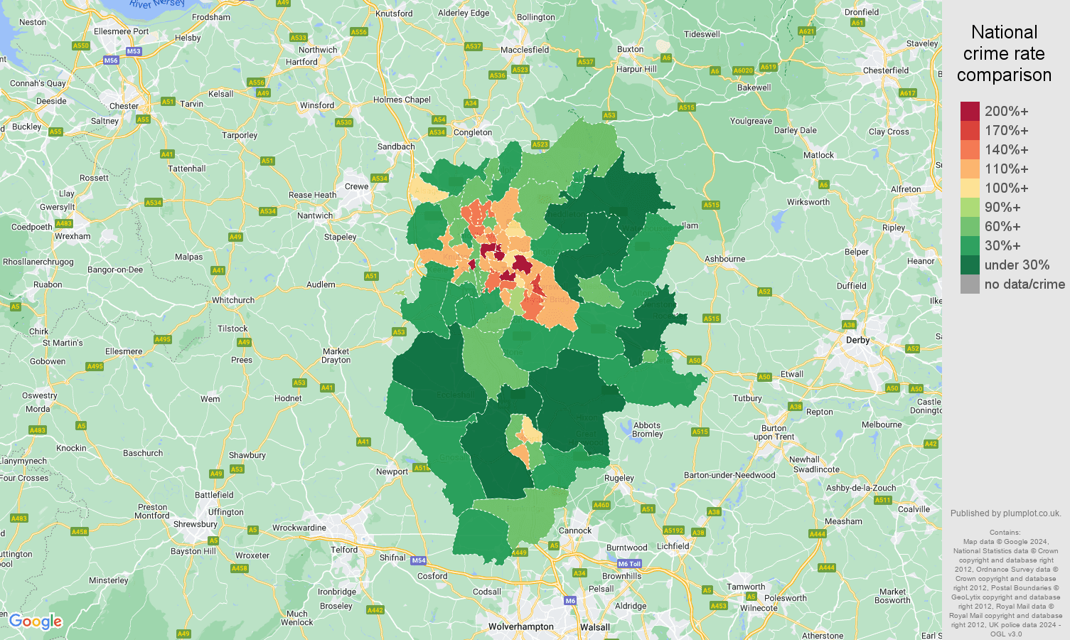 Stoke-on-trent Antisocial Behaviour Crime Statistics In Maps And Graphs.