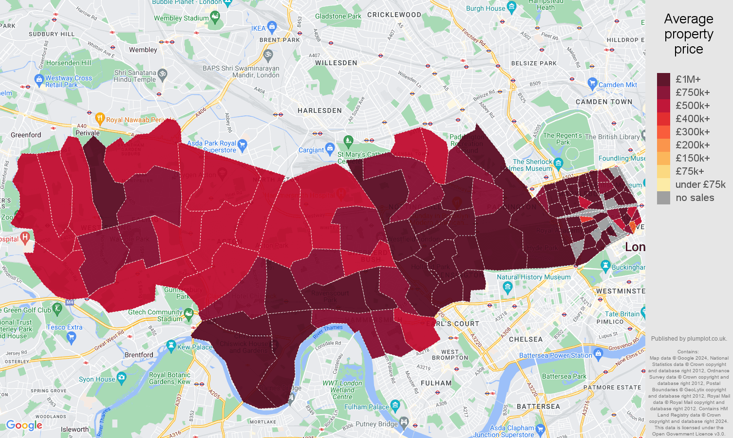 West London House Prices In Maps And Graphs